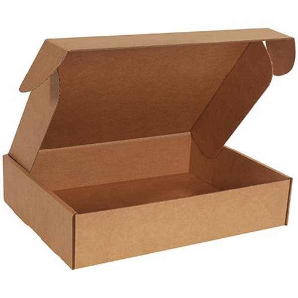 Box Packaging Corrugated Tab Lock Literature Mailers, 18"L x 14"W x 4"H, Kraft MFL18144K